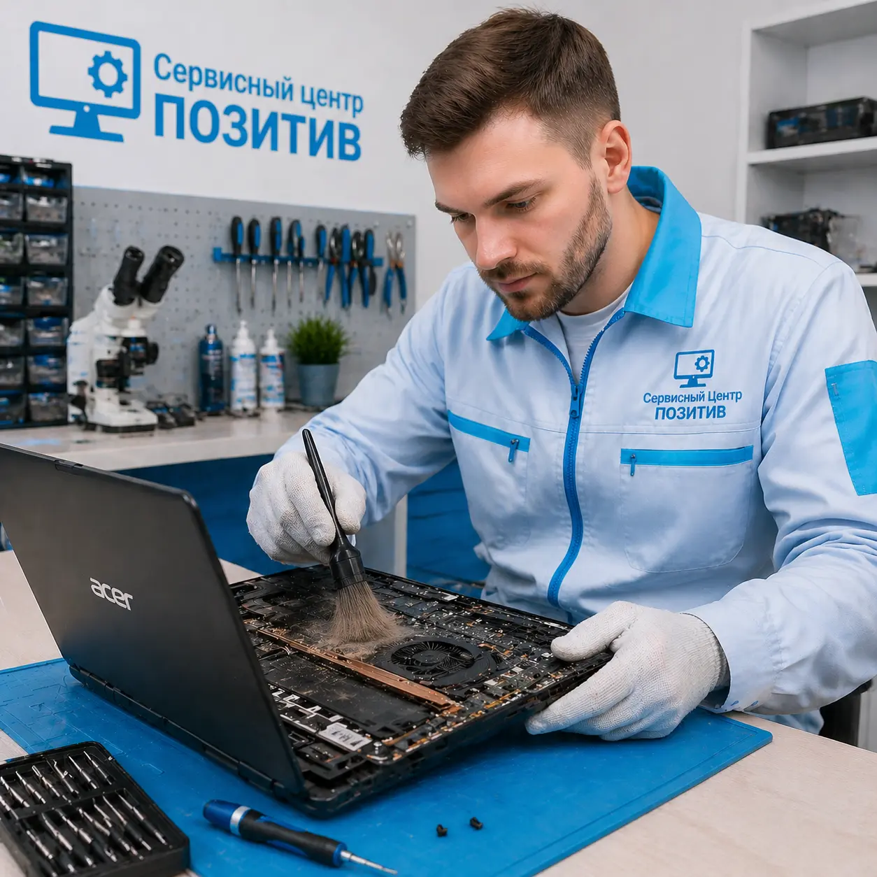 Чистка ноутбука Acer от пыли в Алабино | Замена термопасты