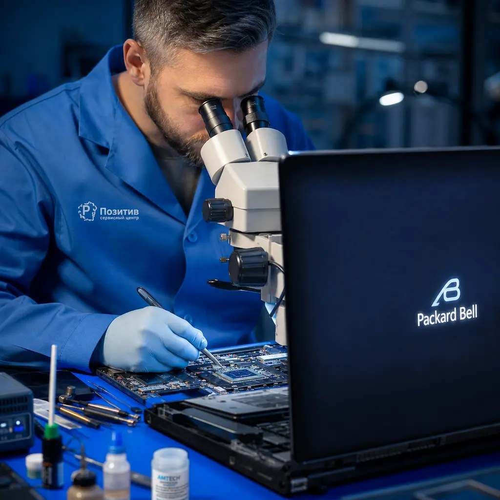 Замена видеокарты ноутбука Packard Bell в Алабино