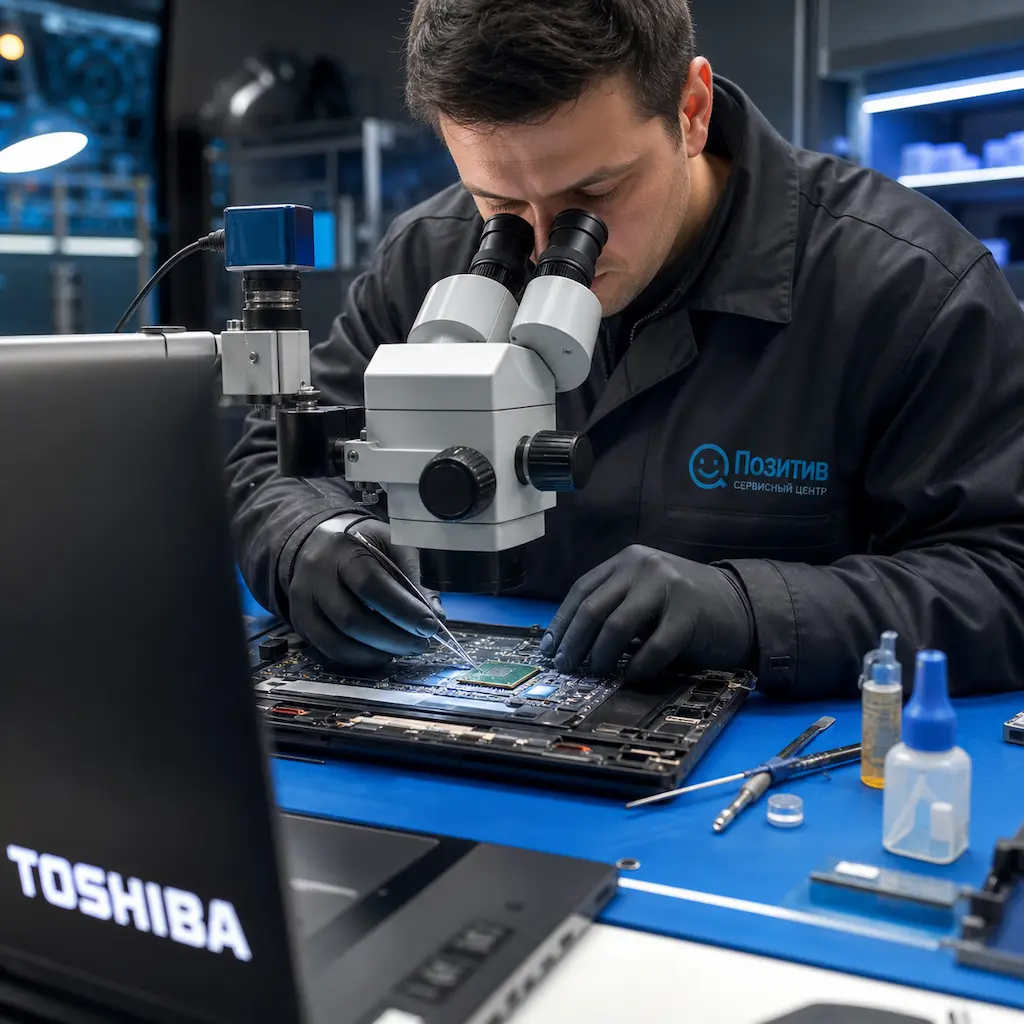 Замена видеокарты ноутбука Toshiba в Алабино