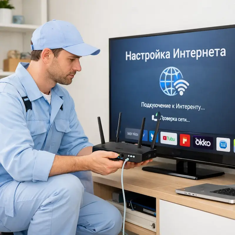 Настройка интернета на телевизоре в Алабино
