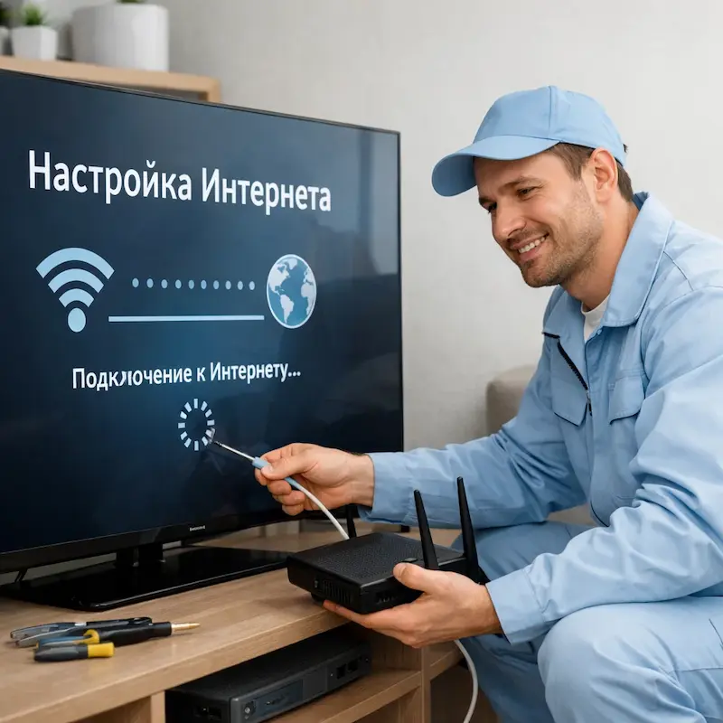 Настройка интернета на ТВ в Алабино
